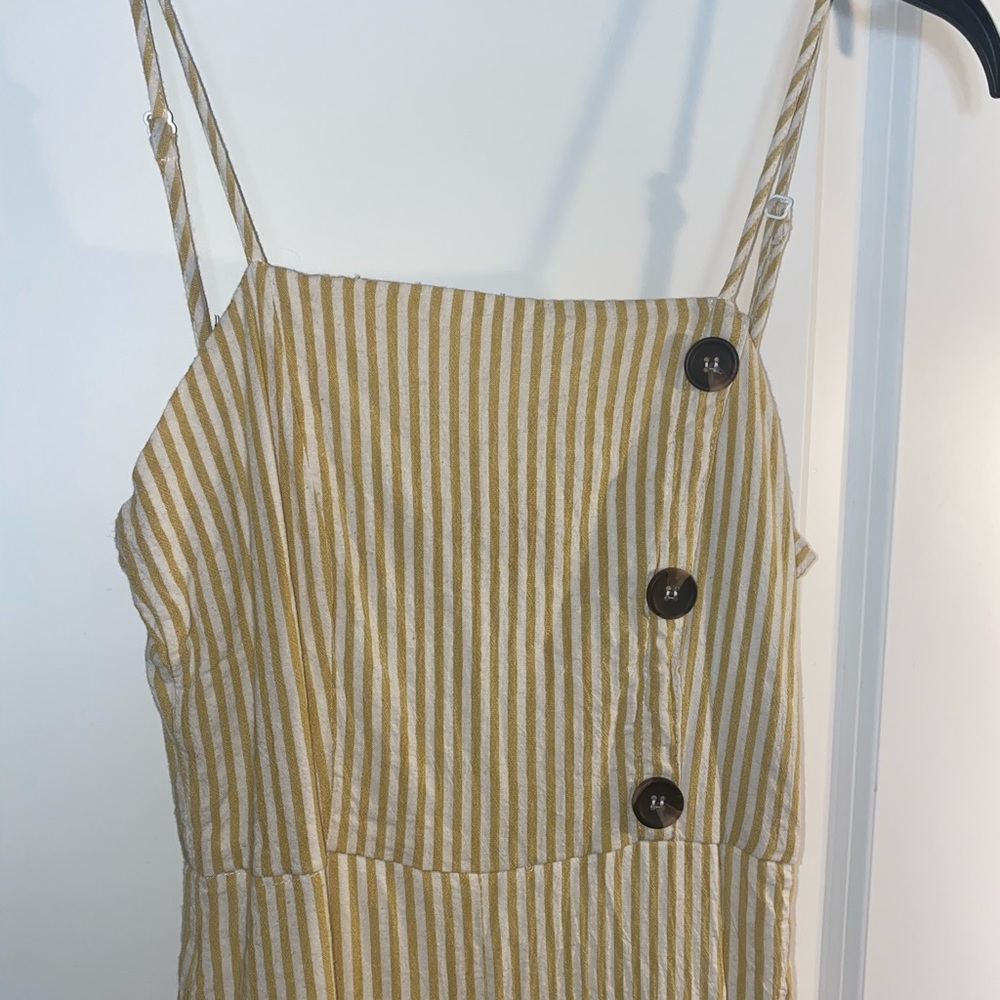 Yellow striped jumpsuit